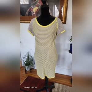 Mini Dress, medium, yellow/Grey